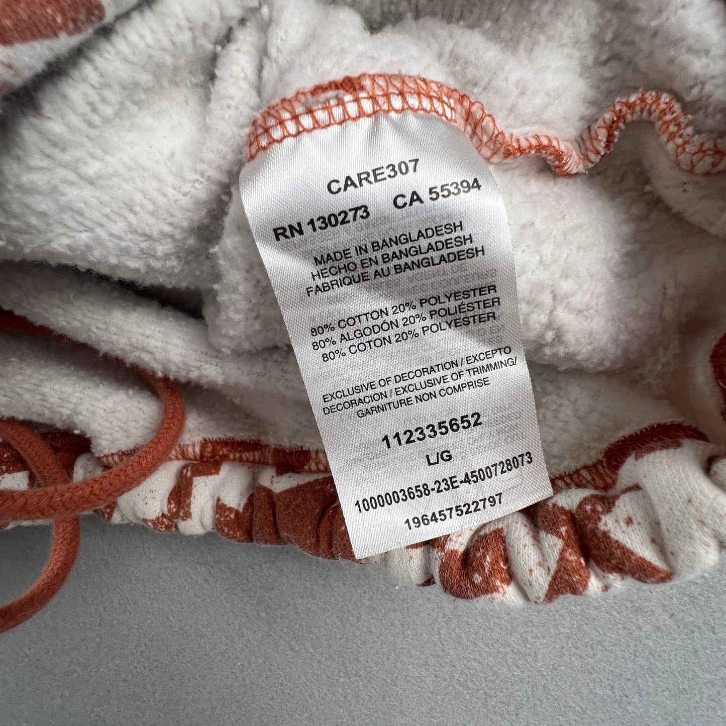 Wrangler Retro Hoodie Womens Large Rust Orange Southwestern Geometric Pullover