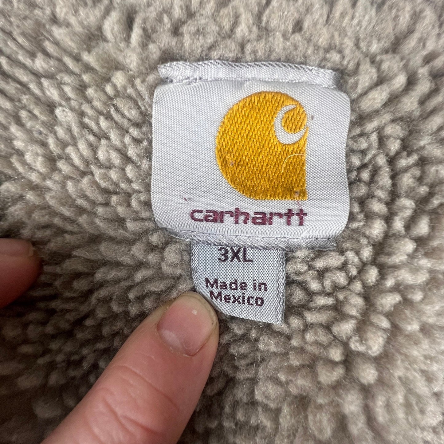 Carhartt V26 FRB Sandstone Duck Vest Mens 3XL Brown Sherpa Lined Workwear Artist