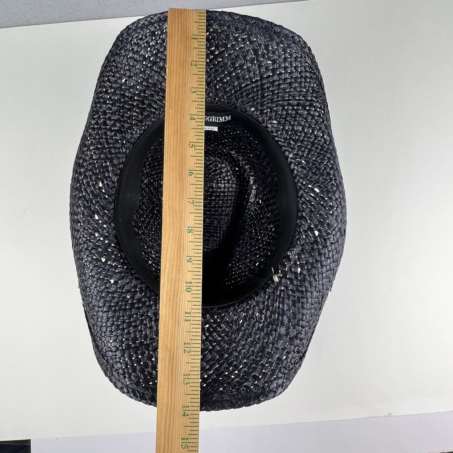 Peter Grimm Cowboy Hat Unisex OS Black Woven Straw Studded Band Western Festival