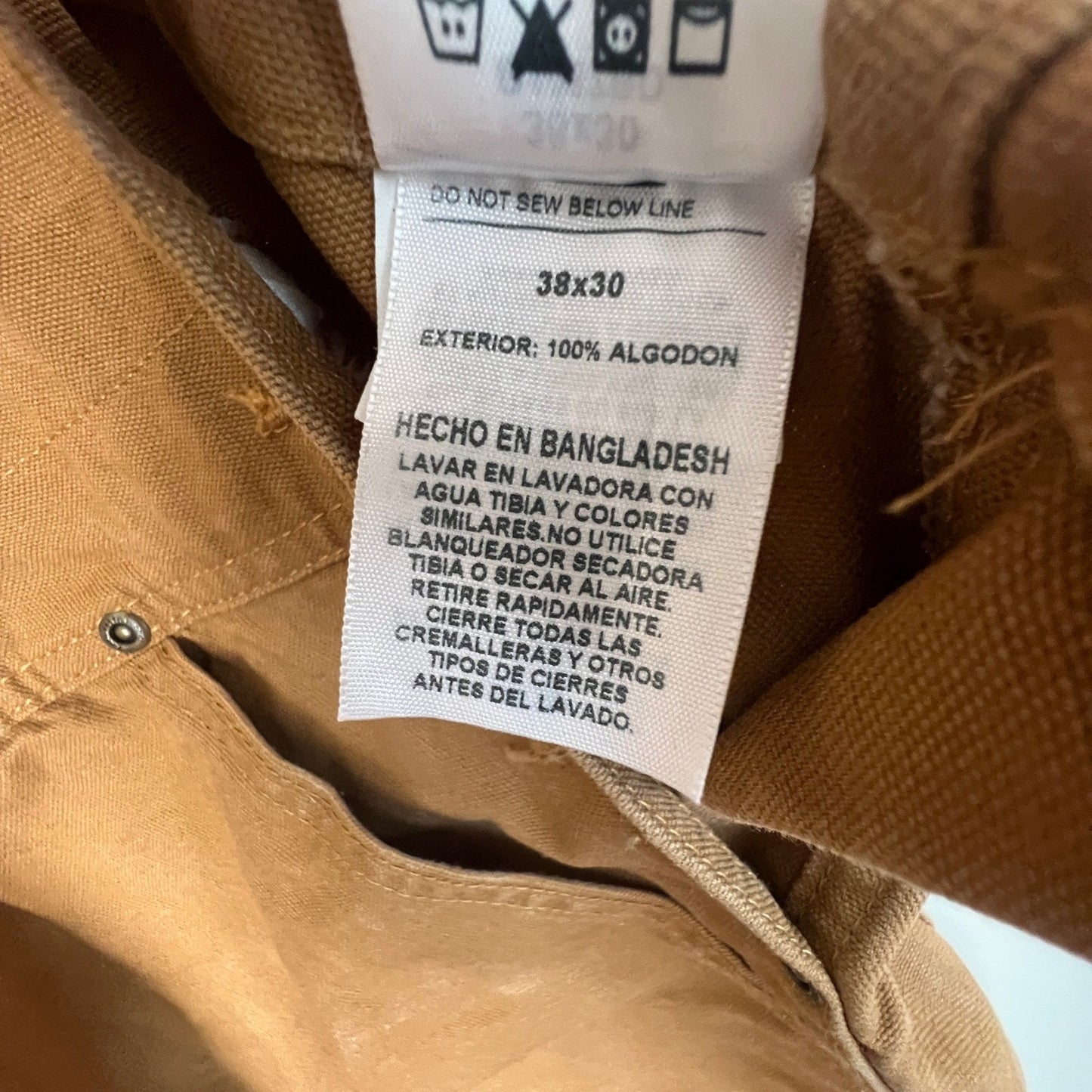 Berne Bib Overalls Mens 38x30 Cotton Duck Canvas Workwear Dble Knee Rugged Brown