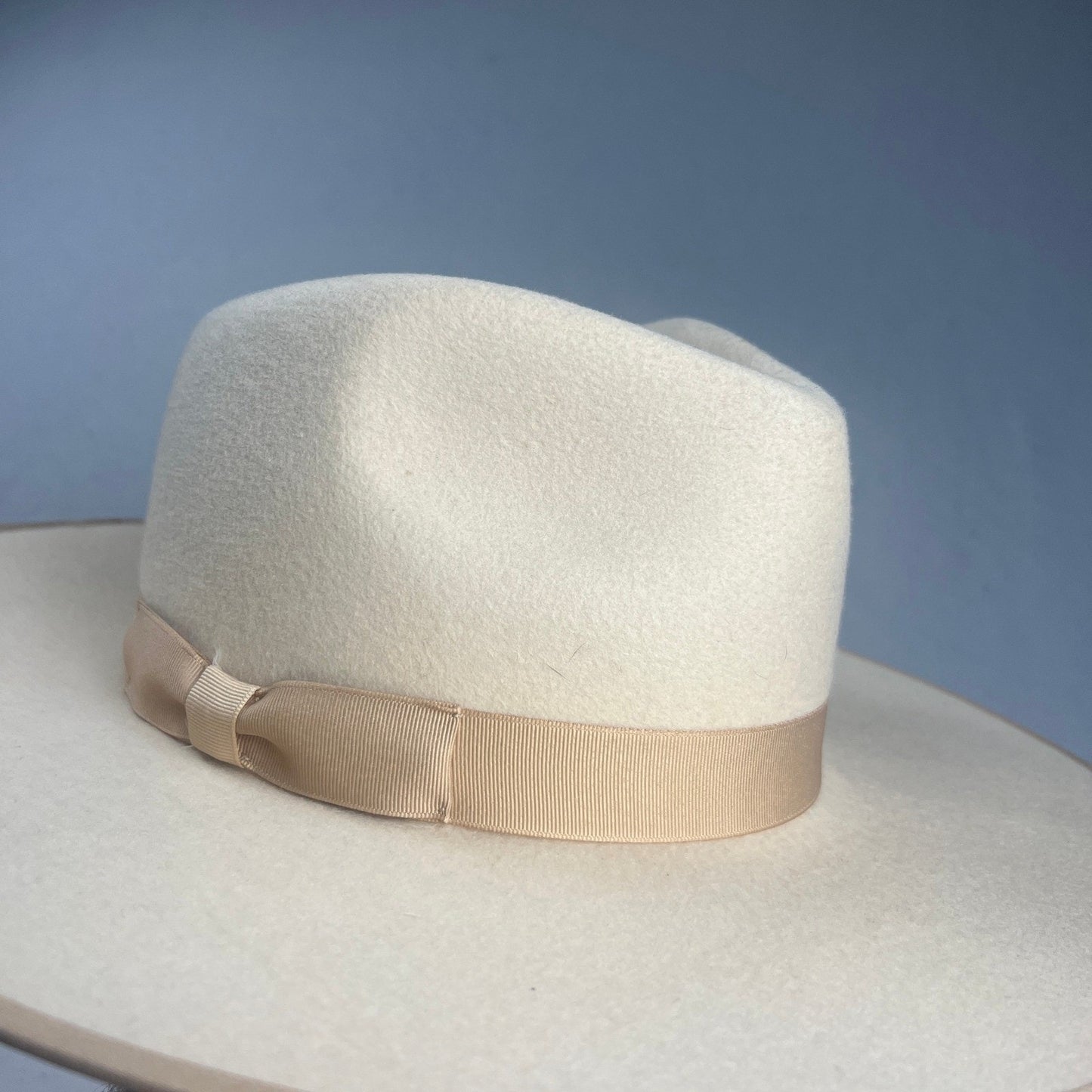 Lack of Color Wool Rancher Hat Womens M 57cm Ivory Ribbon Trim Boho Chic
