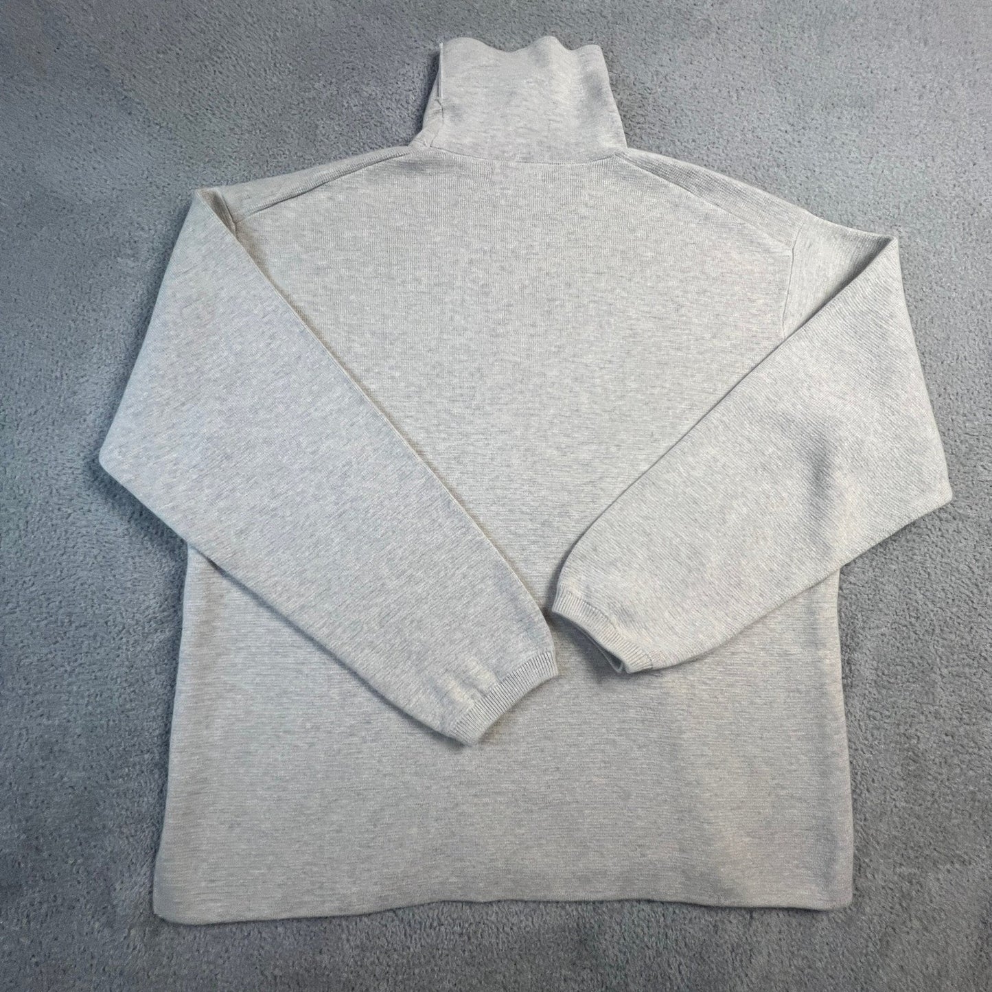 Turtleneck Sweater Mens Large WYM Lidnm GrayTextured Minimalist Knit Japanese