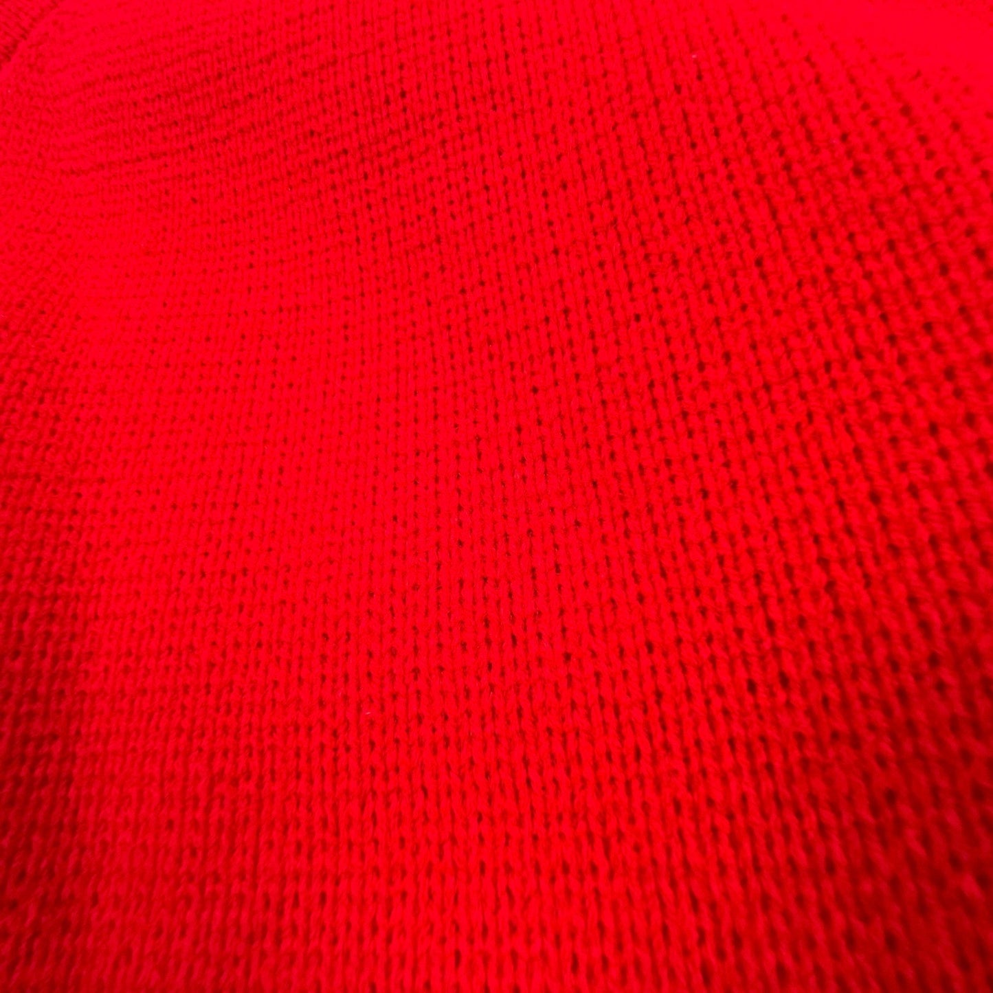 Hand Loomed Knit Blazer Women M Red Vintage Full Fashioned Acrylic Cardigan Coat