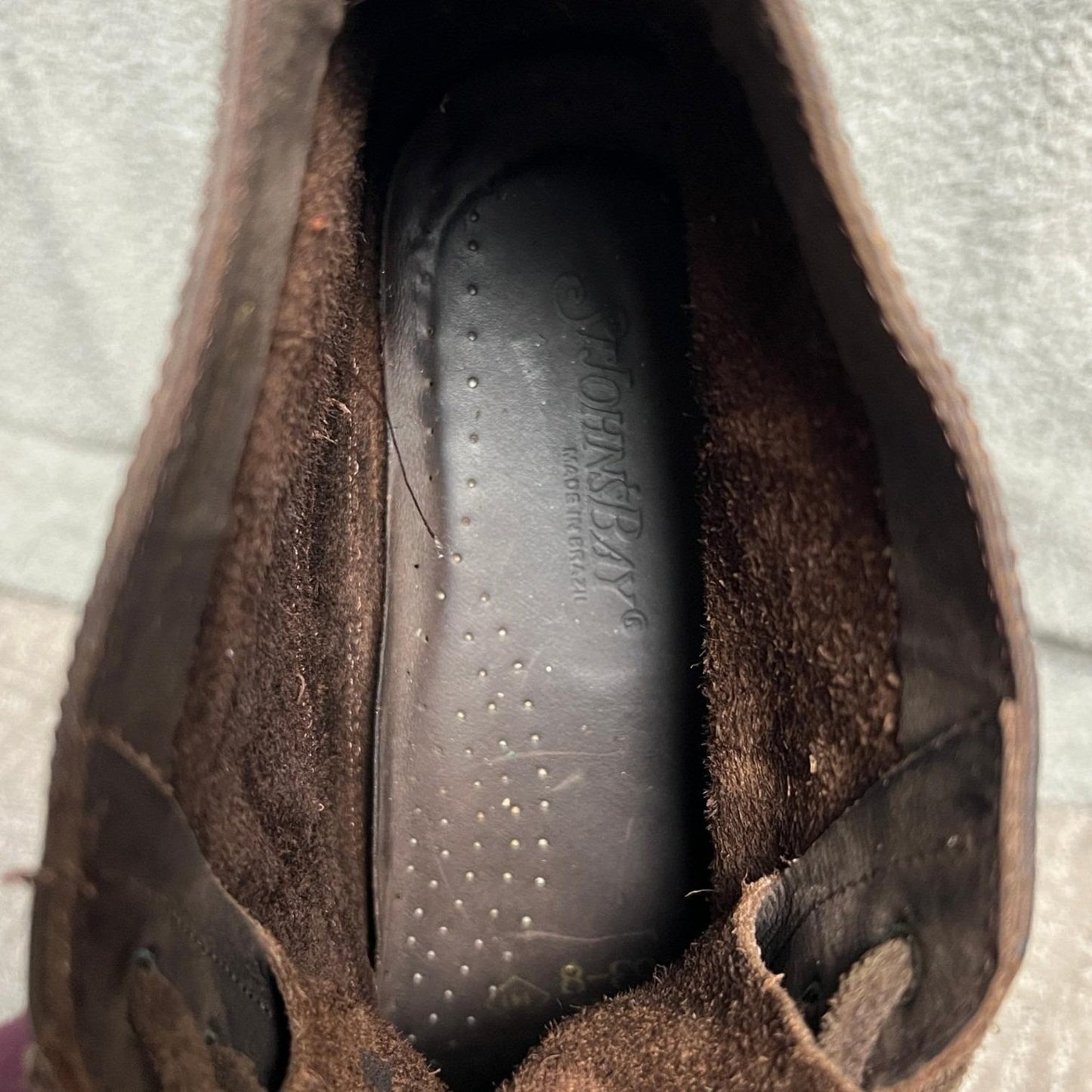 St. John's Bay Men's Ankle Boots Size 11 Brown Leather Lace Up Vintage