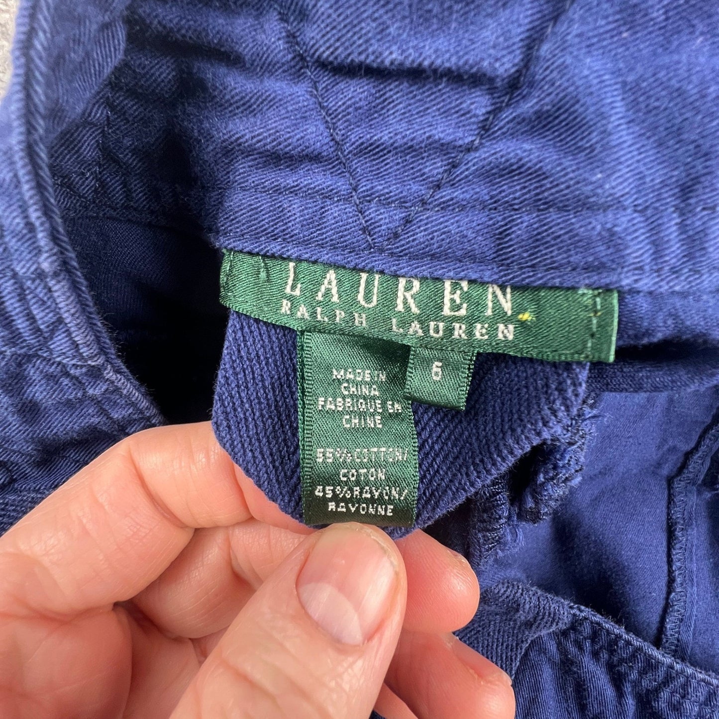 Lauren Ralph Lauren Cargo Utility Pants Womens Size 6 Straight Leg Royal Blue