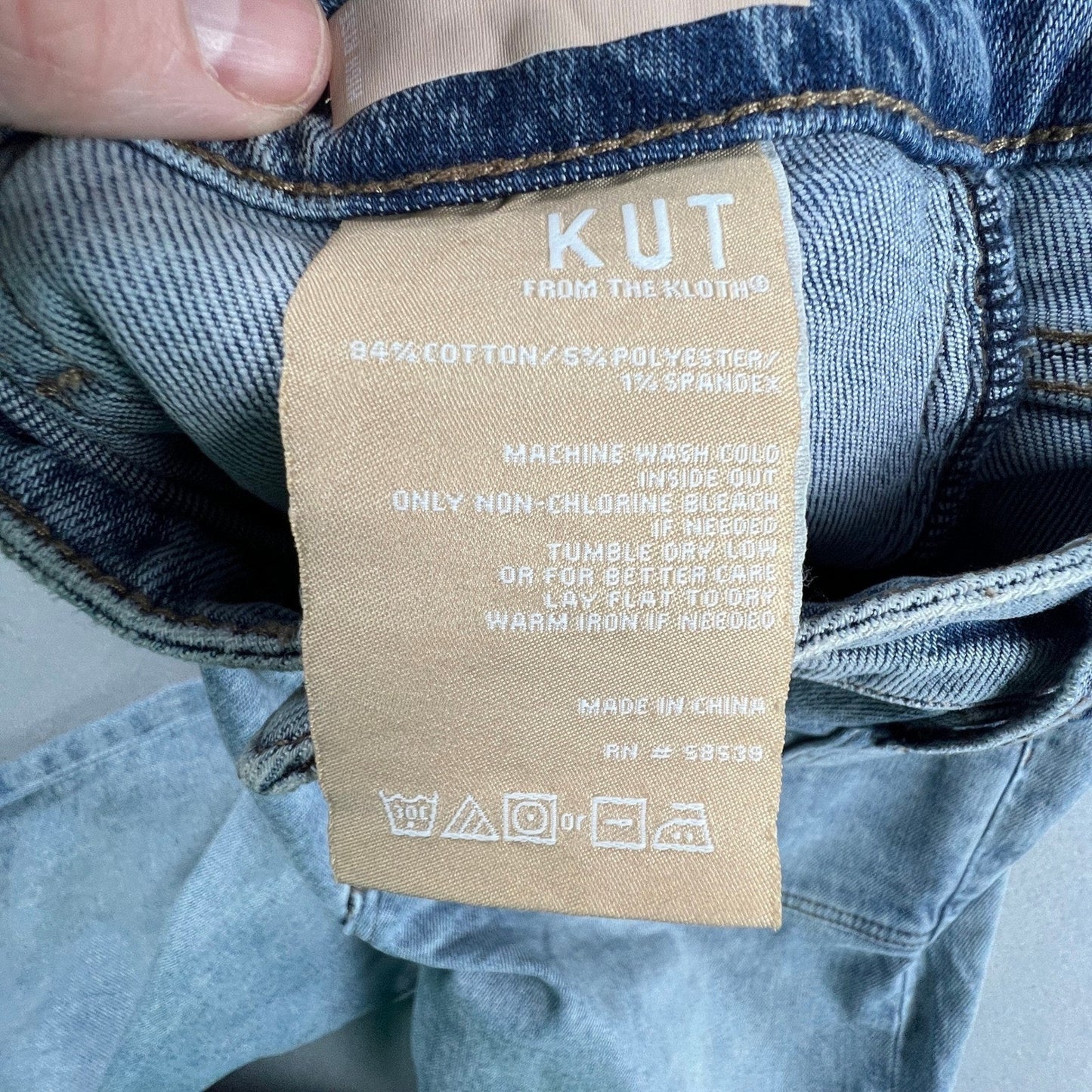 Kut from the Kloth Sienna Wide Leg Jeans Women 10 High Rise Patch Pocket