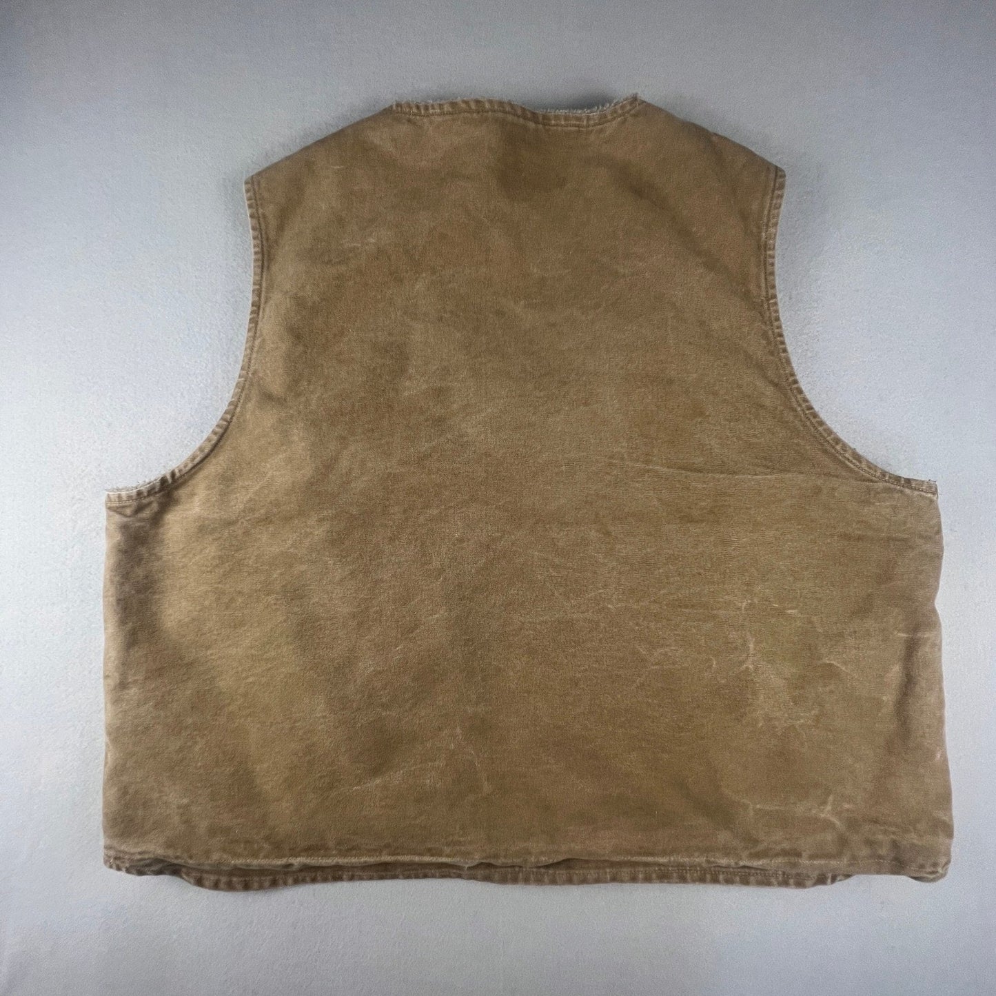 Carhartt V26 FRB Sandstone Duck Vest Mens 3XL Brown Sherpa Lined Workwear Artist