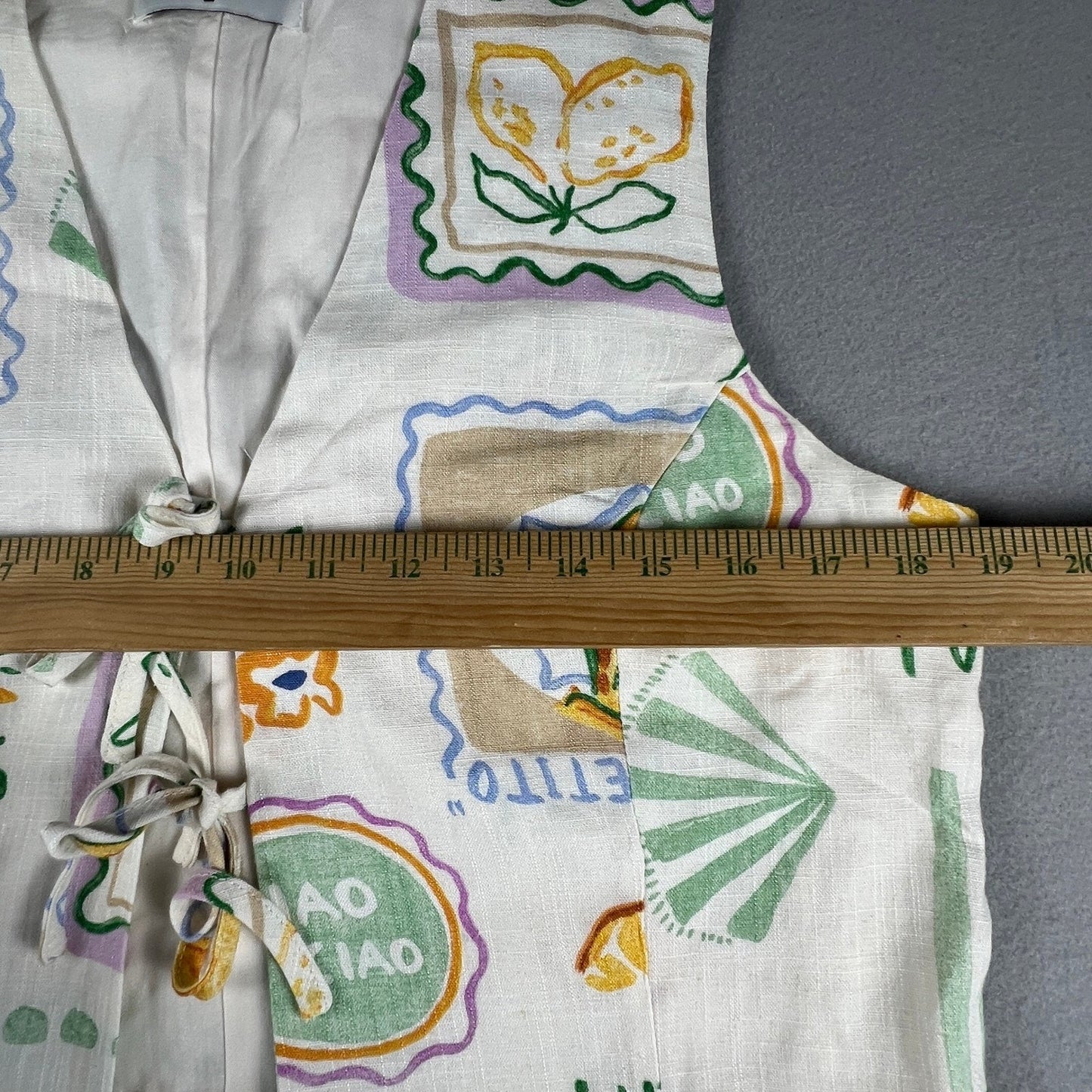 Paper Heart Anthropologie Set Women Large Linen Blend Retro Summer Italy