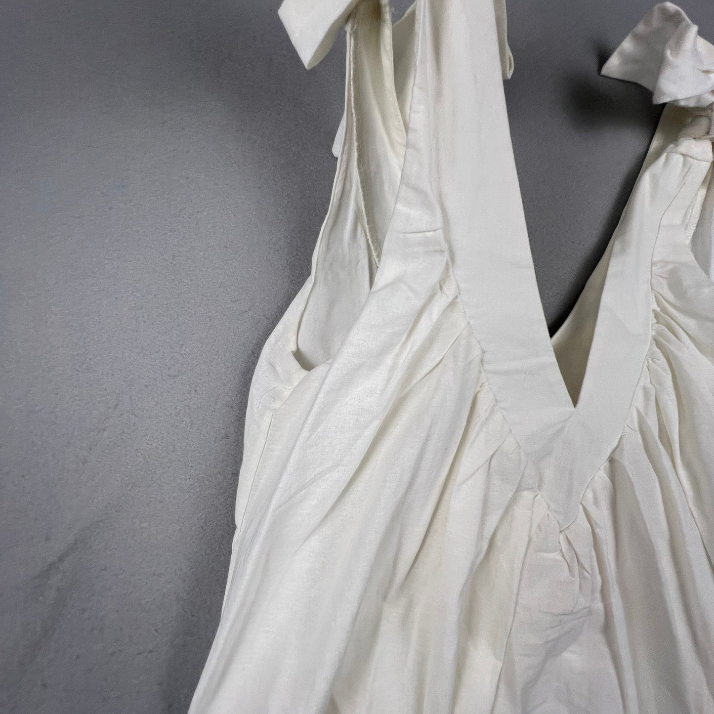NWT Showpo Mini Dress Womens 6 White Tie Shoulder Cotton Babydoll Summer Boho
