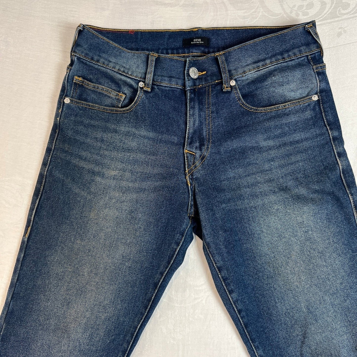 True Religion Geno Jeans Mens 32W Relaxed Slim Blue Wash Denim Y2K Punk