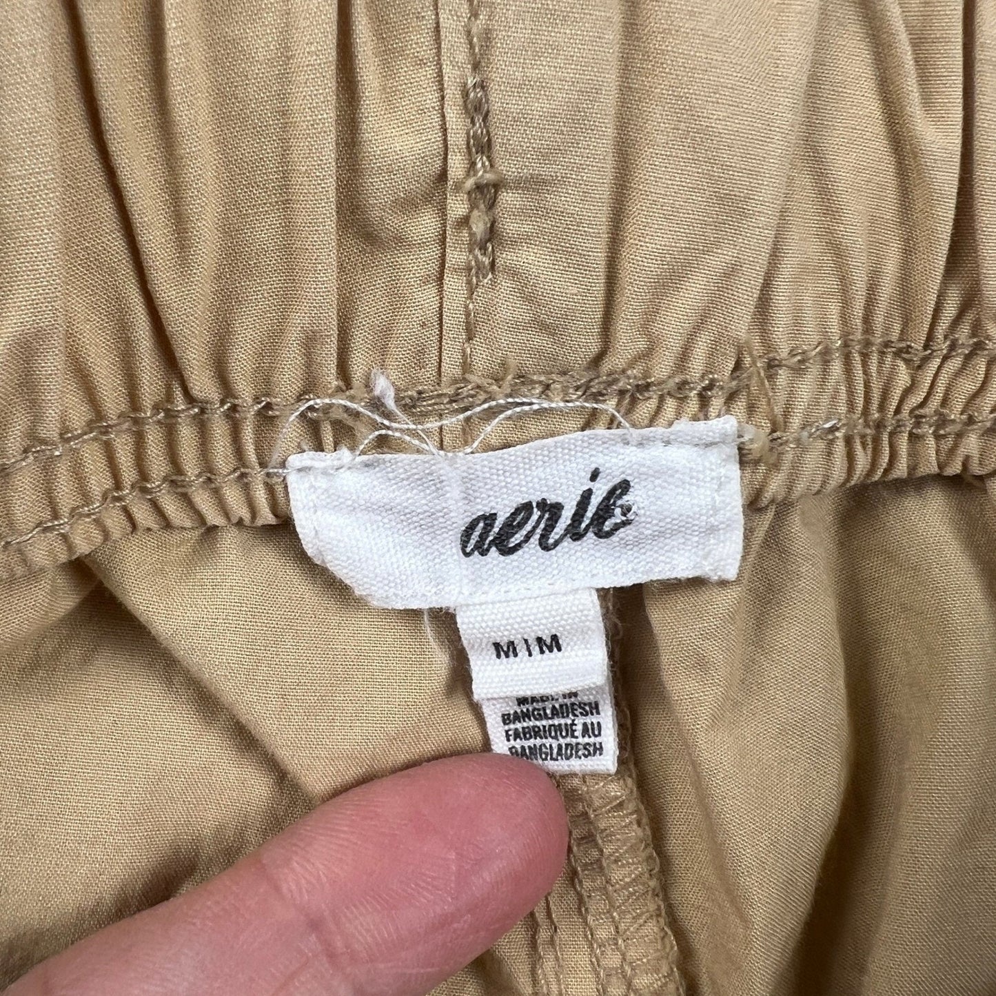 Aerie Cargo Pants Womens Medium Gorpcore Utility Workwear Khaki Minimalist