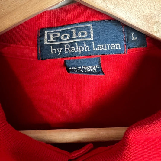 Polo Ralph Lauren Polo Shirt Mens Large Red Classic Fit Embroidered Pony Horse