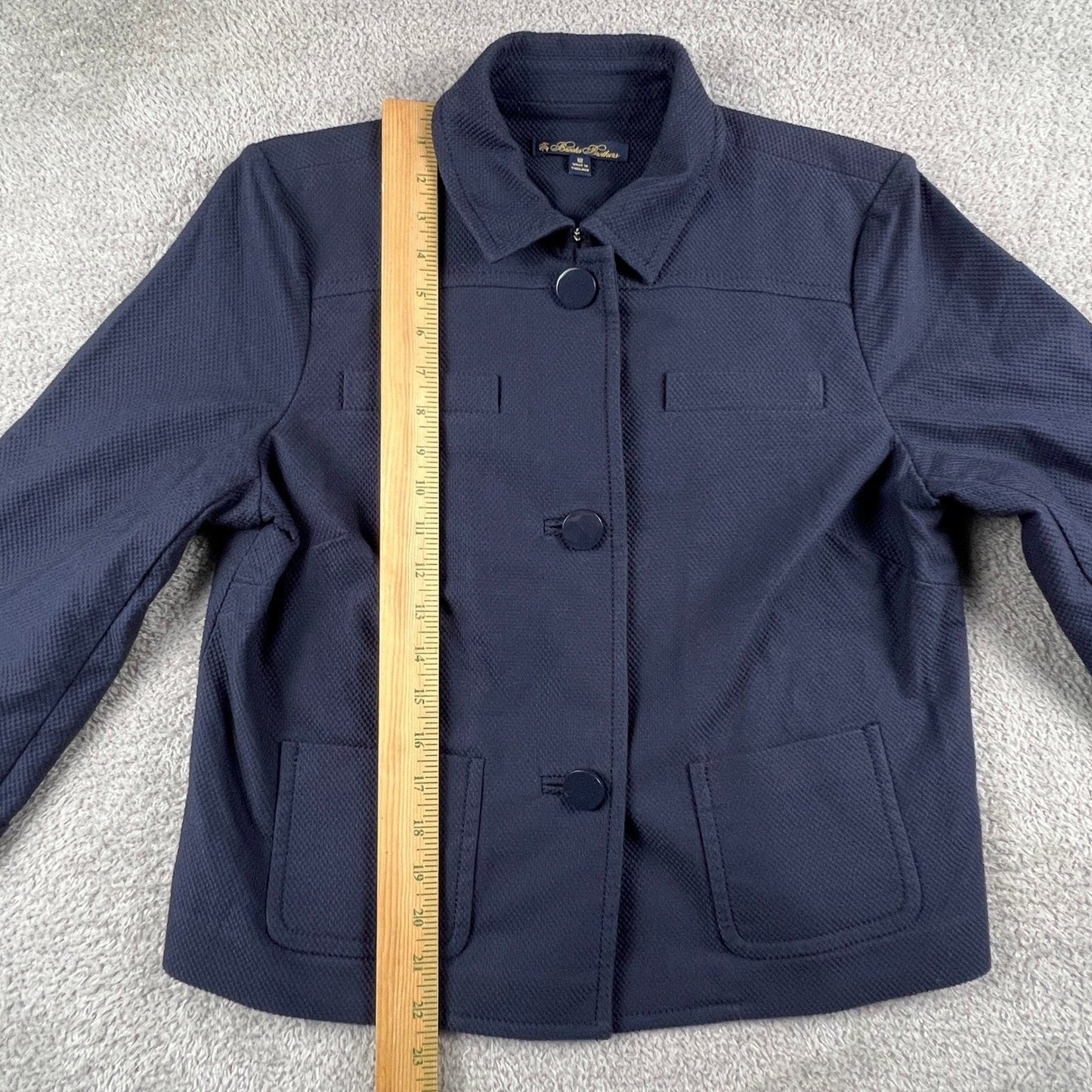 Brooks Brothers Cotton Jacket 12 Honeycomb Piqué Career Classic Chic Preppy