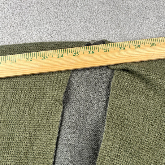 Castlecore Preppy Knit Poncho Wrap Women Olive Green Fringe Boho Earthy Cozy