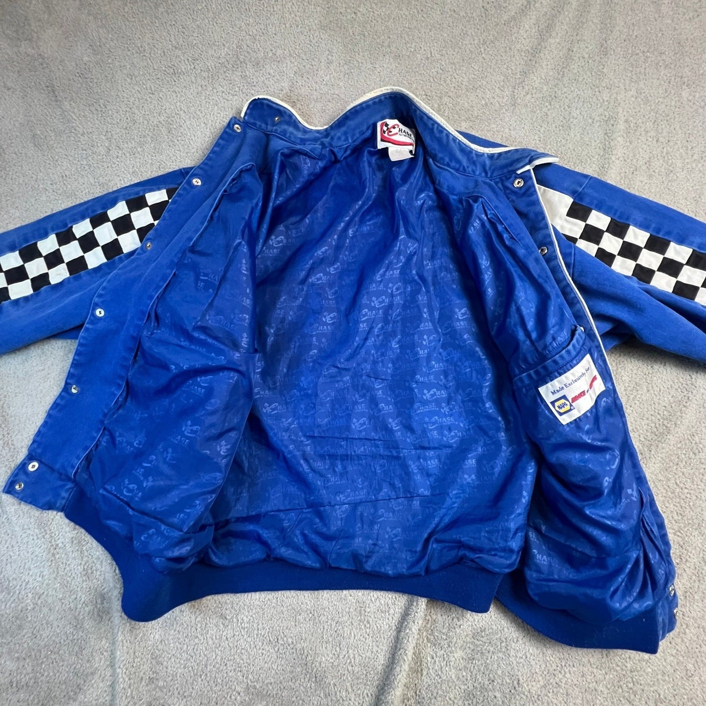 Chase Authentics NASCAR Mens XXL Legends Signature Jacket Blue Cotton Twill
