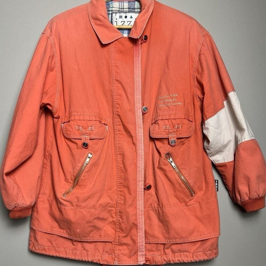 Vintage iZZi Utility Jacket Womens Medium Y2K Workwear Streetwear Plaid Lined