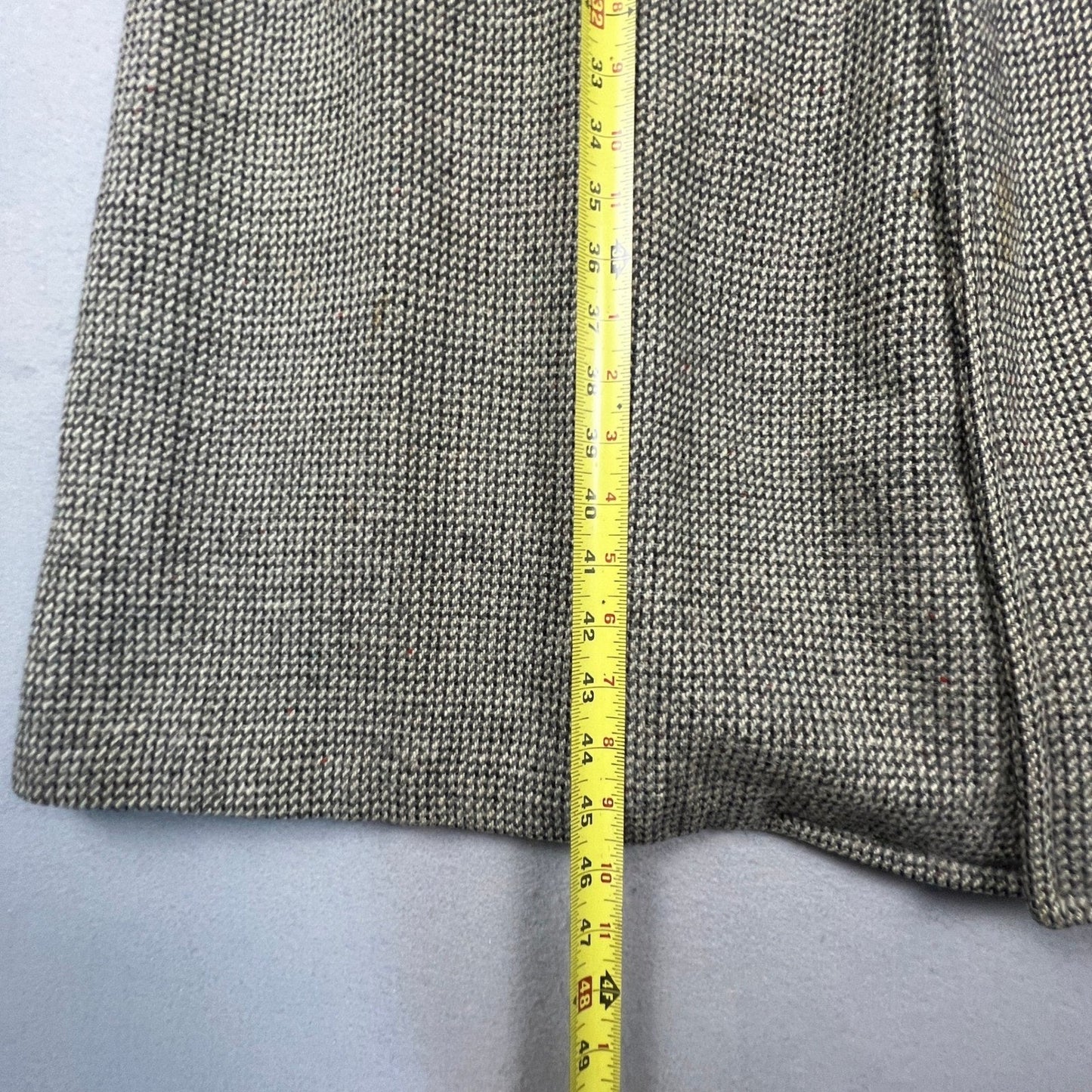 Harris Tweed Overcoat Mens XL Grey Handwoven Pure Scottish Wool Trench Coat VTG