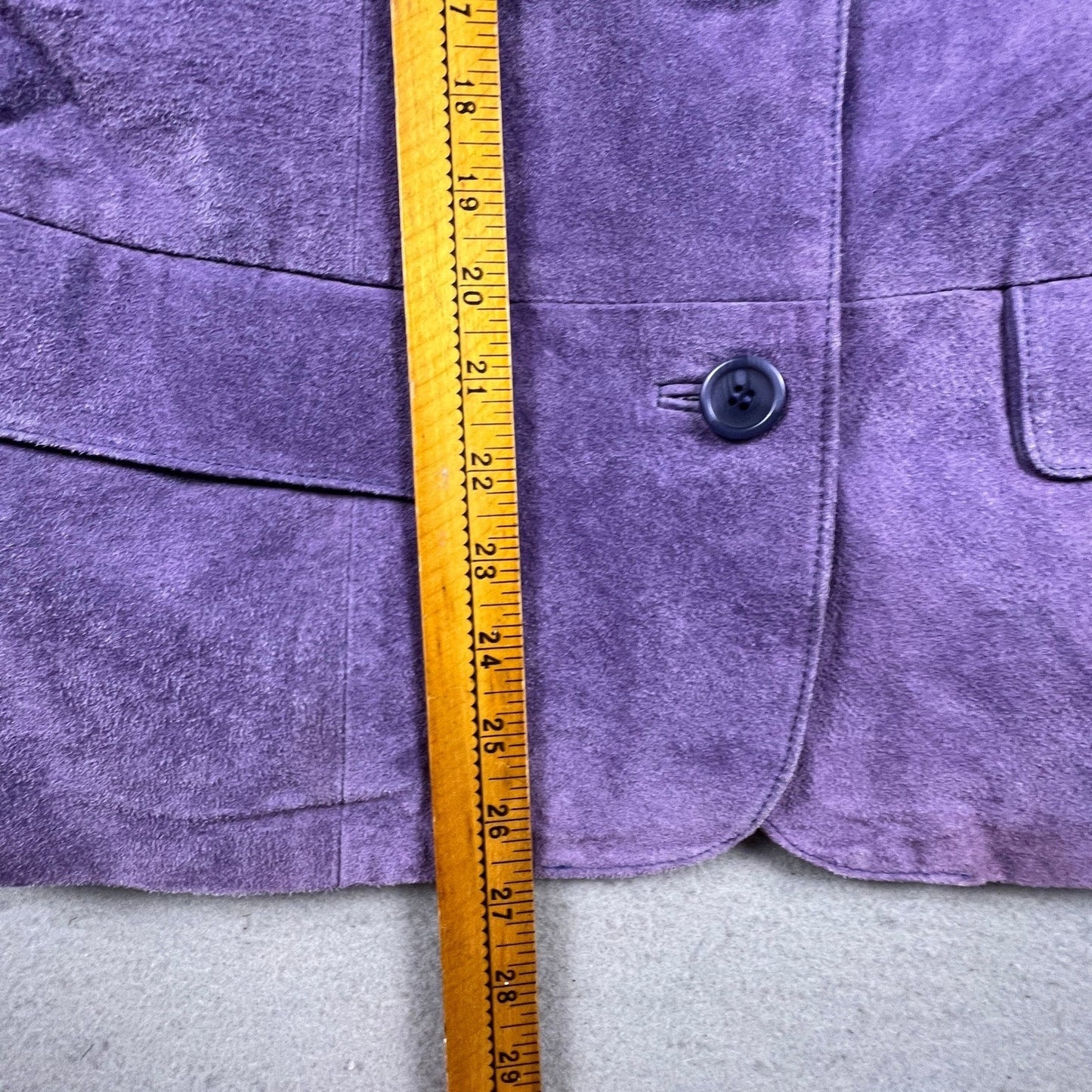 Tower Hill Collection Suede Blazer Women 12 Purple Genuine Leather Vintage Coat