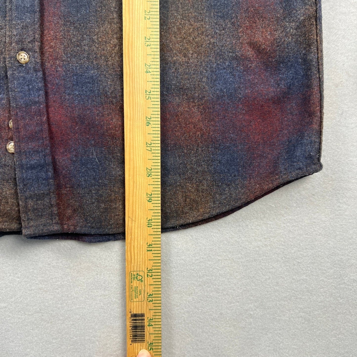 Pendleton Lodge Shirt Mens L Brown Plaid Wool Button Up Flannel Outdoor Classic