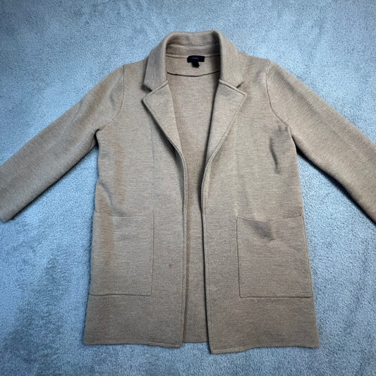 J.Crew Cardigan 100% Merino Wool Extra Small Blazer Sweater Sophie Camel Tan