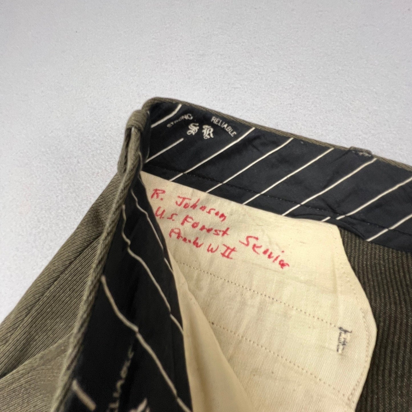 VTG 1940s Wool Riding Breeches Jodhpurs Button Cuff Equestrian Military Style