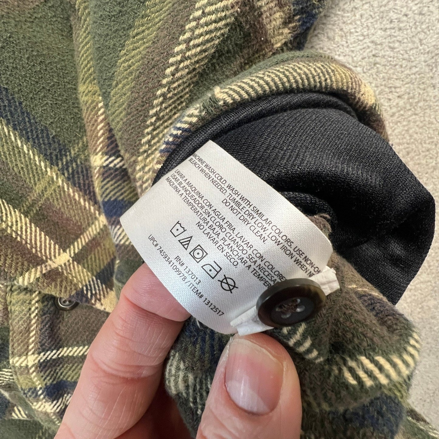Orvis Men's Plaid Flannel Shirt Long Sleeve Button Up Warm Winter Casual XL