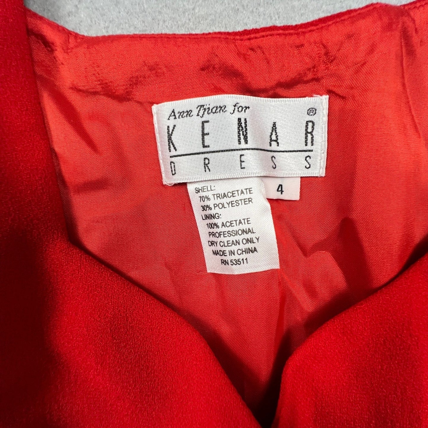 NWT VTG 90s Kenar Jumpsuit Set Women 4 Red 2 Piece Vest Pants Rhinestone