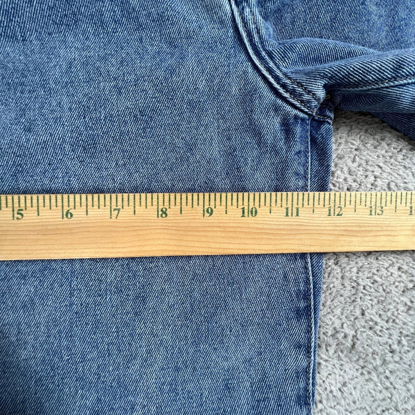 Y2K Wide Jeans Womens 4 Straight Leg Denim Casual Streetwear Grunge Walter Baker