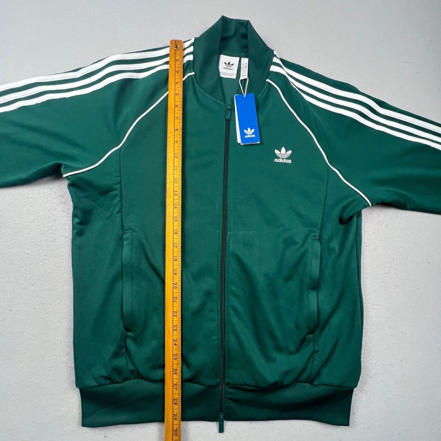 Adidas SST Track Top Mens XL Green 3-Stripe Full Zip Jacket IR9863 Originals