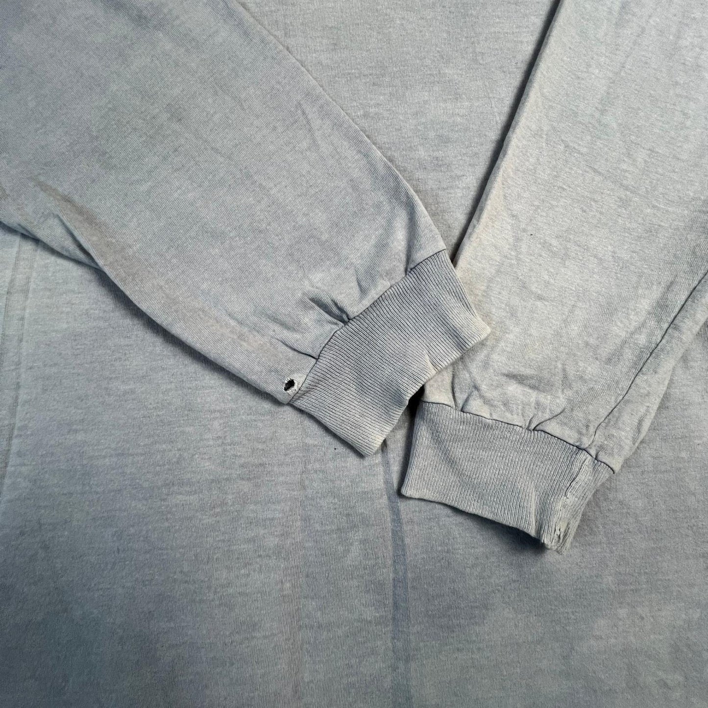 Vintage Sunbelt T-Shirt Mens XL Made in USA 90s 100% Cotton L/S Light Blue