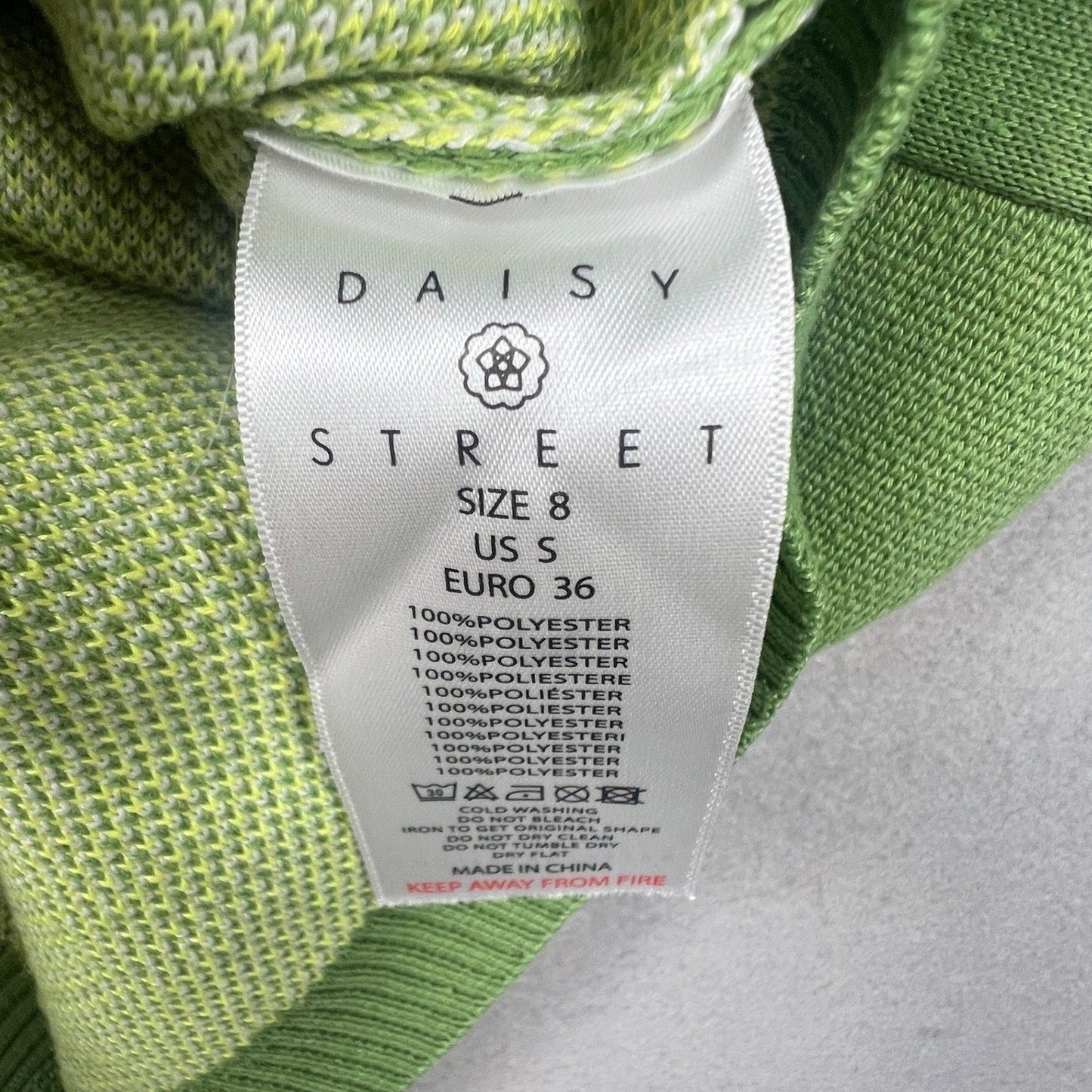 Daisy Street Halter Knit Top Womens Small Green Floral Button Front Retro Y2K