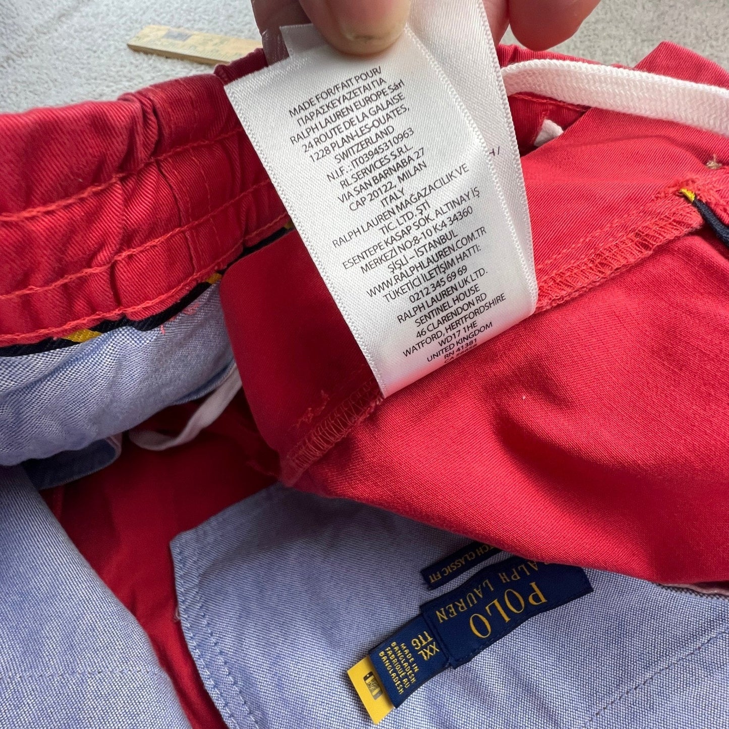 Polo Ralph Lauren Shorts Mens XXL Red Stretch Classic Fit Elastic Waist Chino