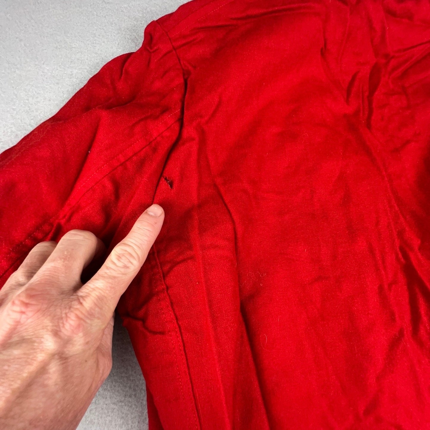 VTG Pendleton Robe Womens Medium Red Wool Piping Belted Loungewear Classic
