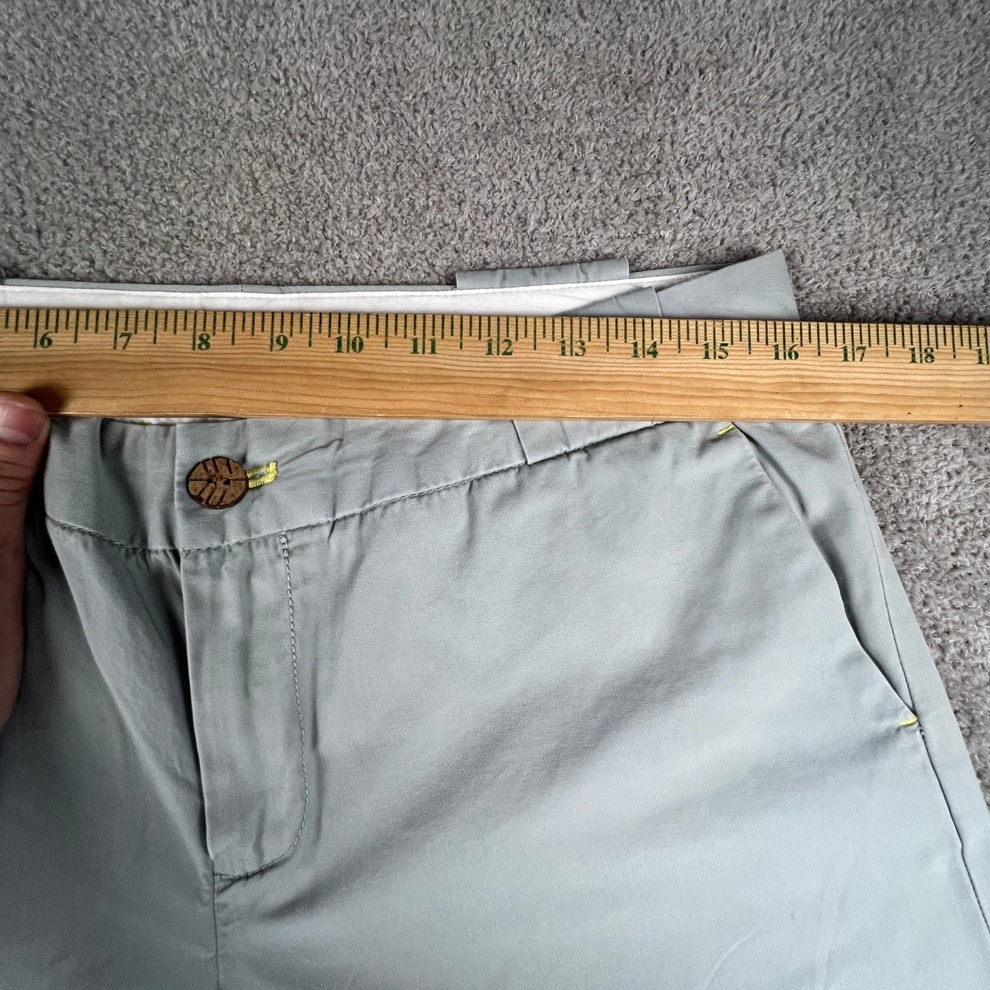 GAP Wide Leg Chino Pants Womens 10 Grey Wood Button Casual Career Trousers