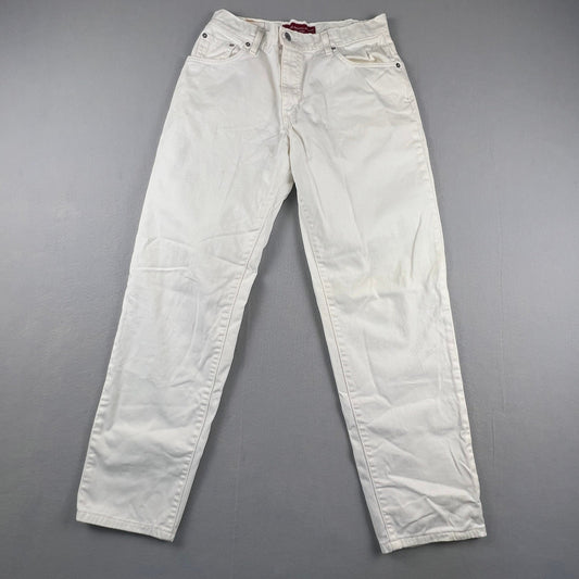 Levi's 550 Relaxed Fit Jeans Womens 10 White Stretch Tapered Leg High Rise Denim