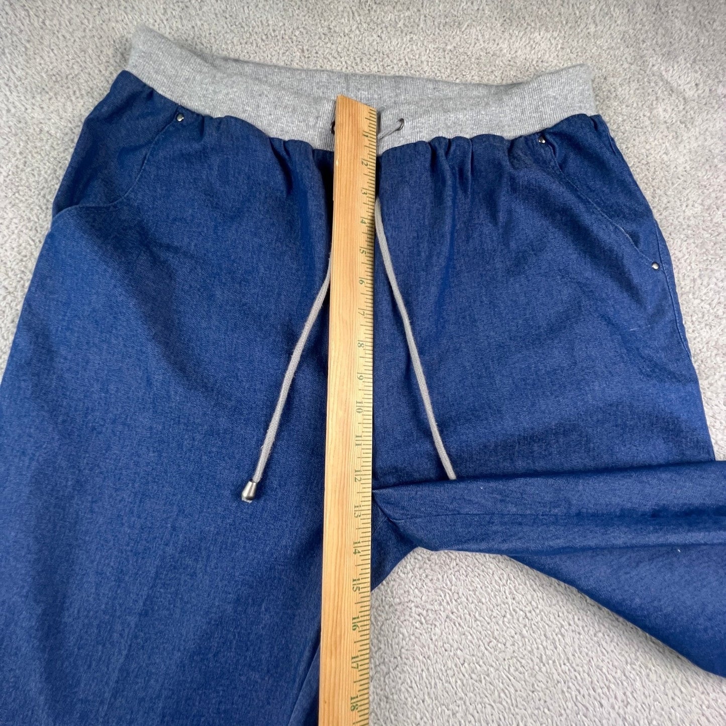 VTG Blast Denim Tracksuit Straight Leg Unisex Blue Retro Casual Loungewear Stret