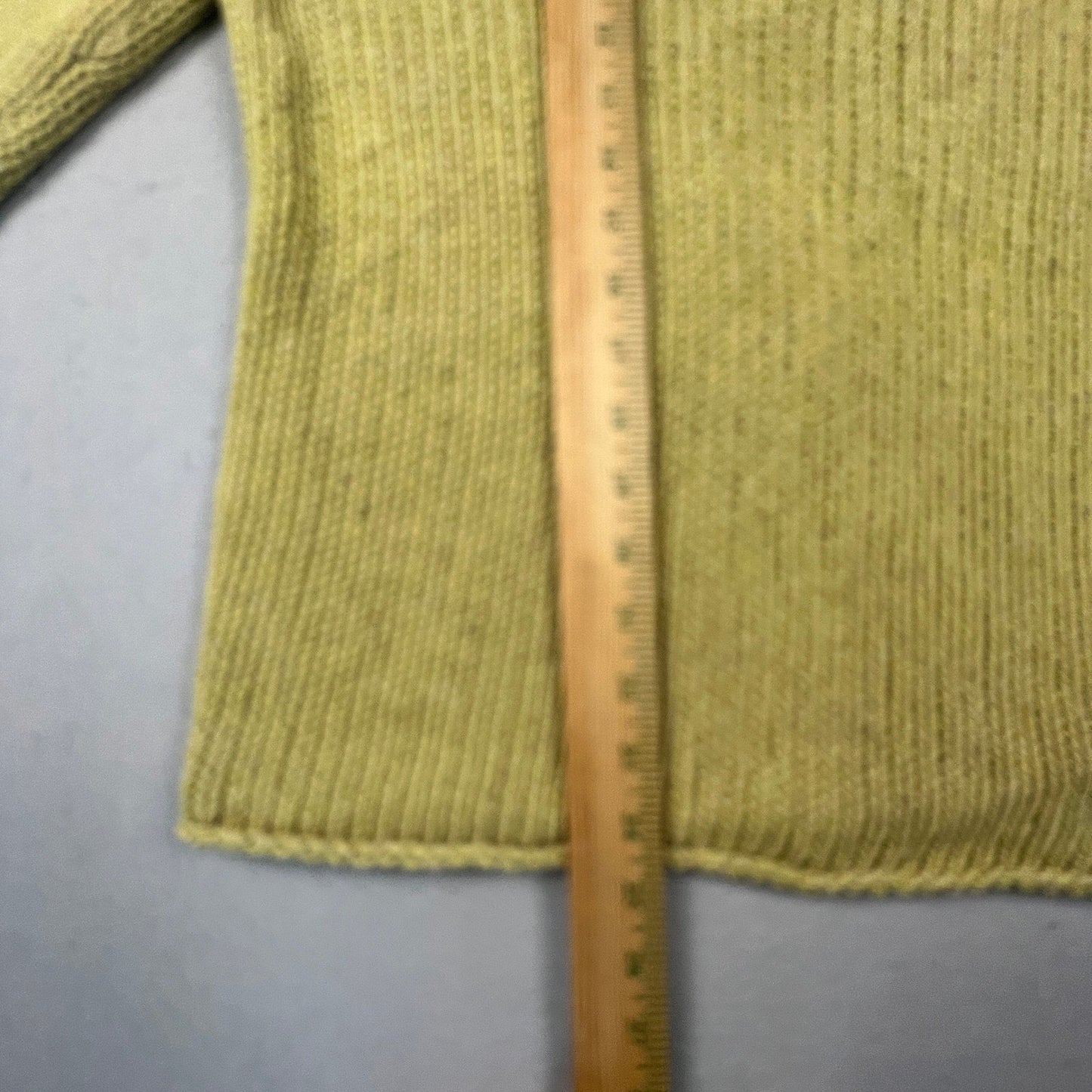 Eileen Fisher V-Neck Sweater Womens L Green Wool Alpaca Knit Pullover Minimalist