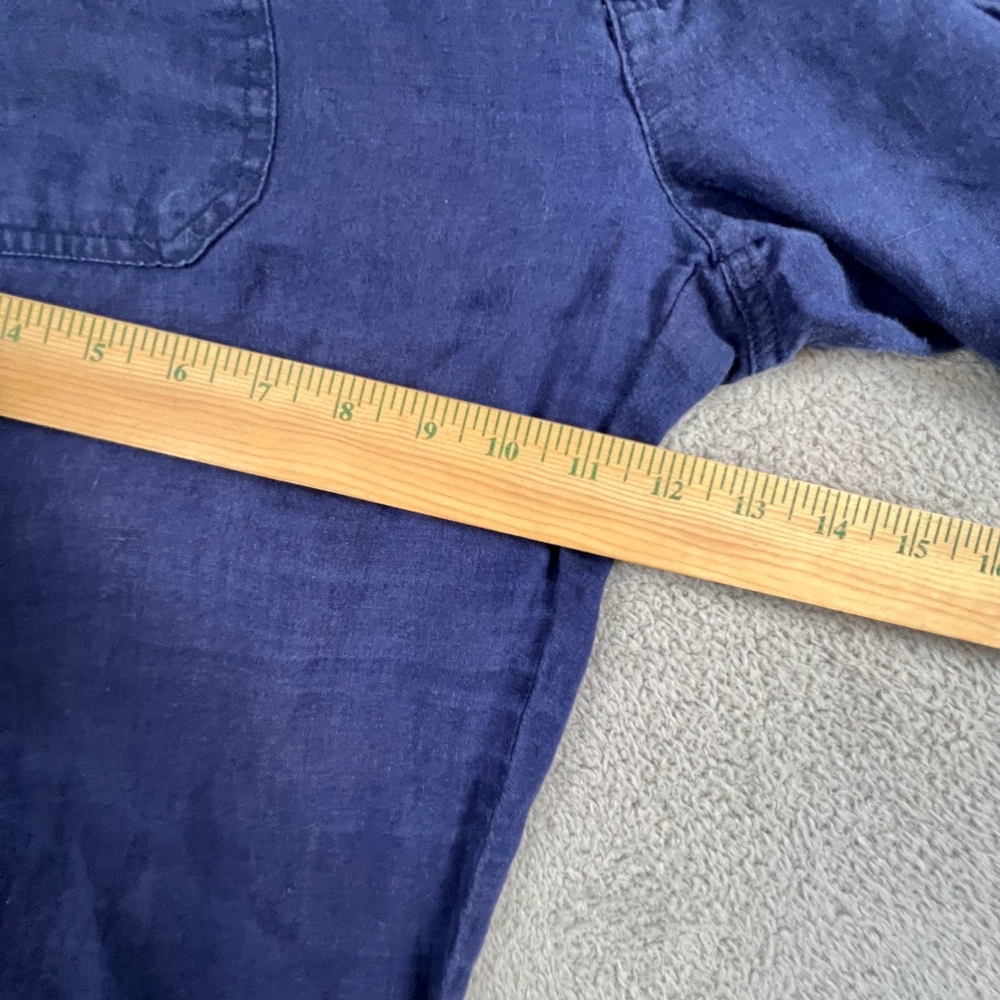 Lauren Ralph Lauren Linen Pants Womens 6 Navy Blue Drawstring Casual Coastal