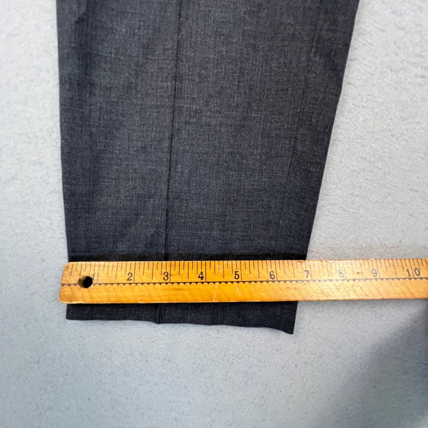 Brooks Brothers Dress Pants Womens 10 Grey Tollegno 1900 Wool Side Zip Split Hem