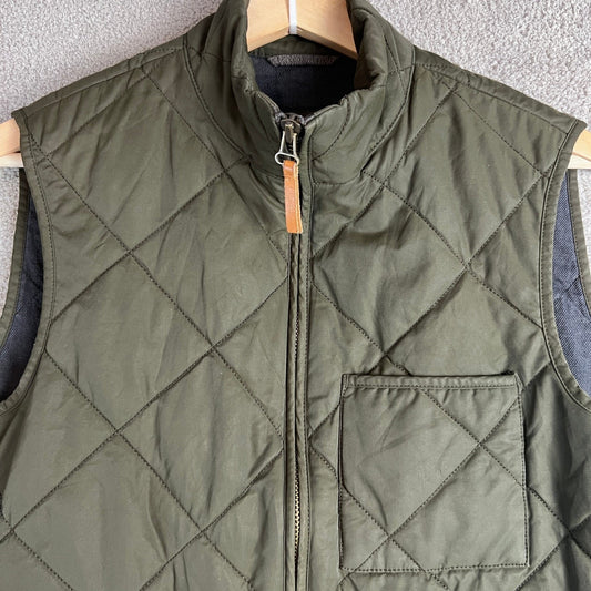 J. Crew Quilted Vest Olive Green Mens XS Sussex Primaloft Outerwear Lightweight