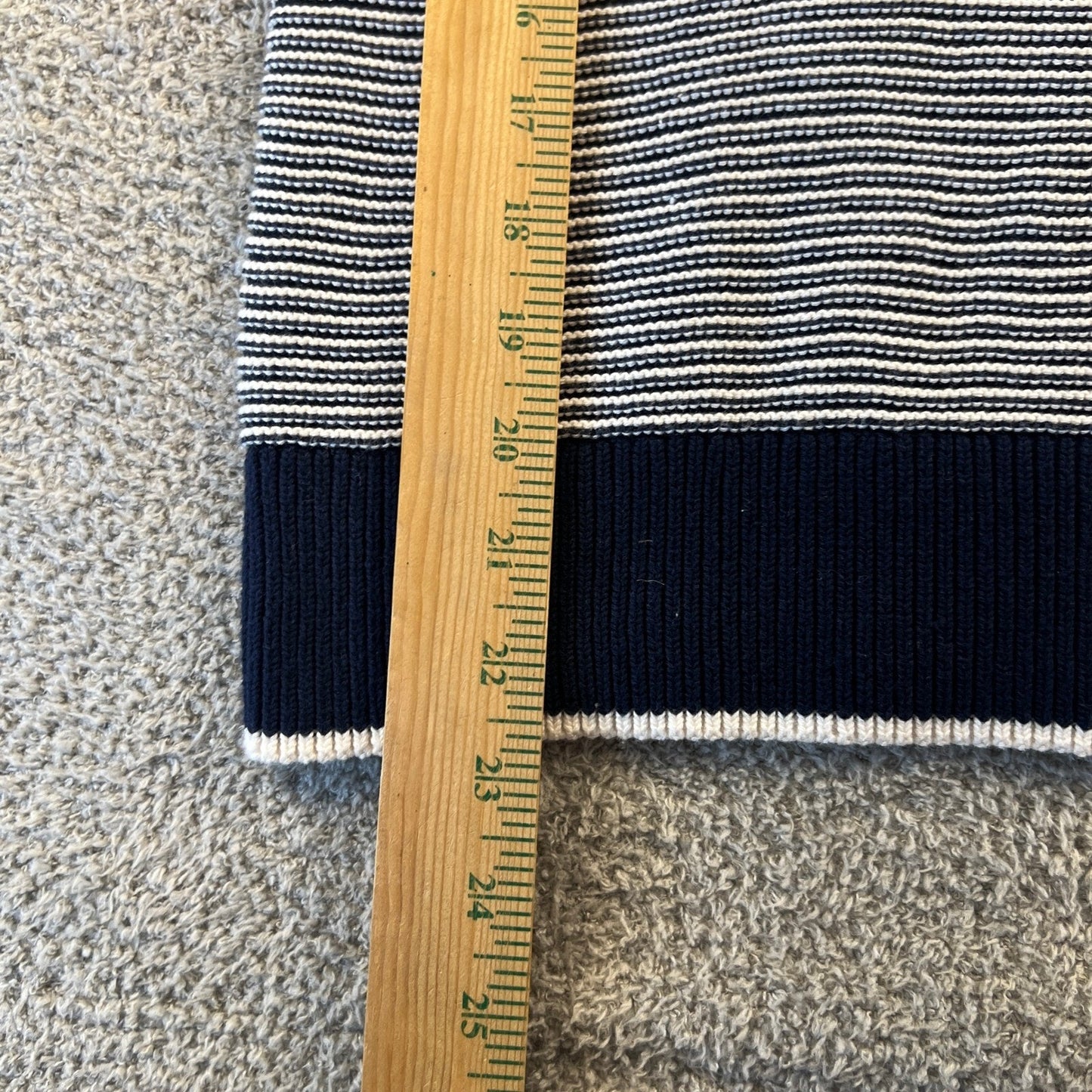 Knit Cotton Crewneck Sweater XS Sailor Chic Striped Nautical Costal Preppy