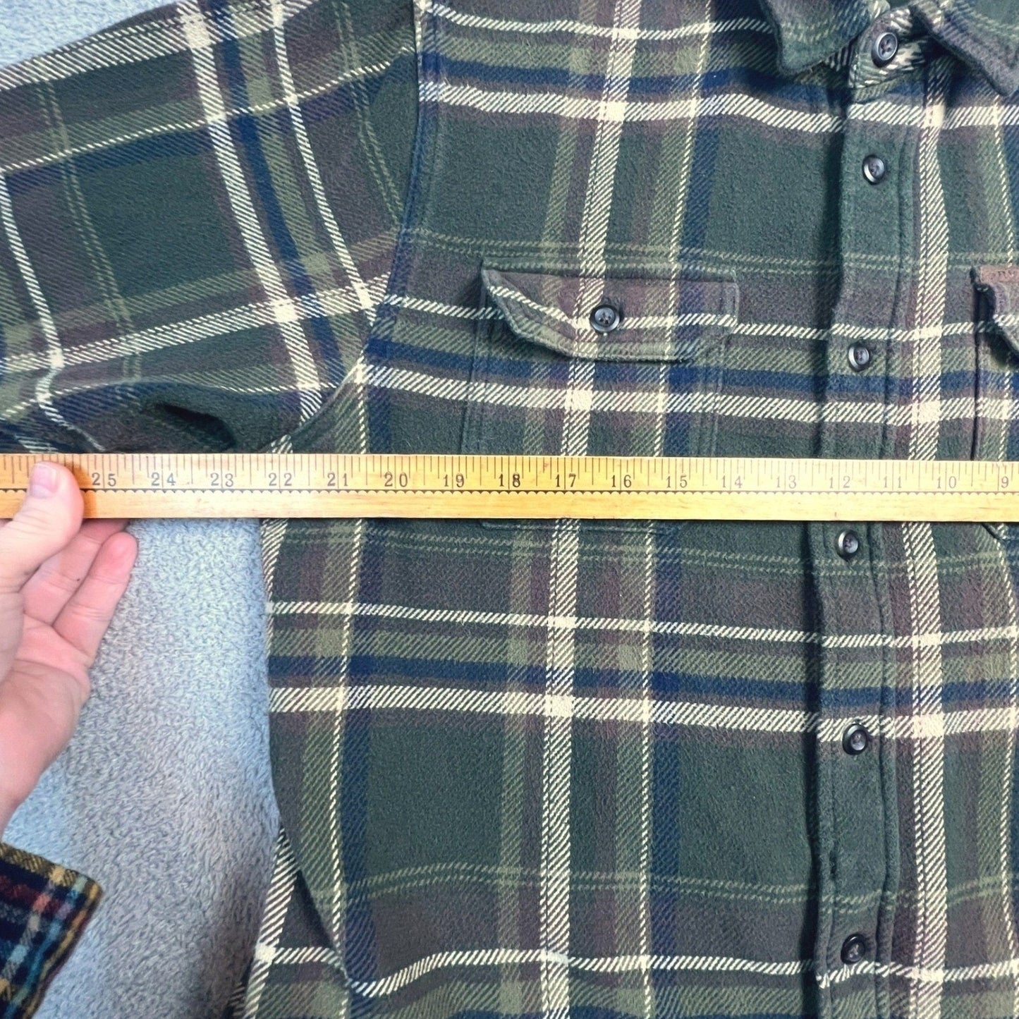 Orvis Men's Plaid Flannel Shirt Long Sleeve Button Up Warm Winter Casual XL