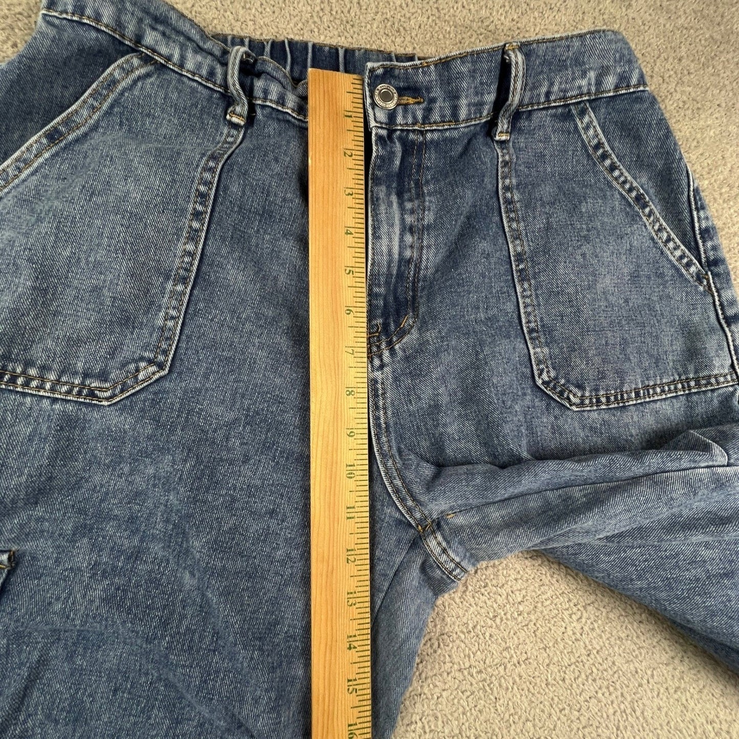 Barrel Leg Cargo Jeans Womens Plus Size XL Denim Wide Utility Shein Curve Rave