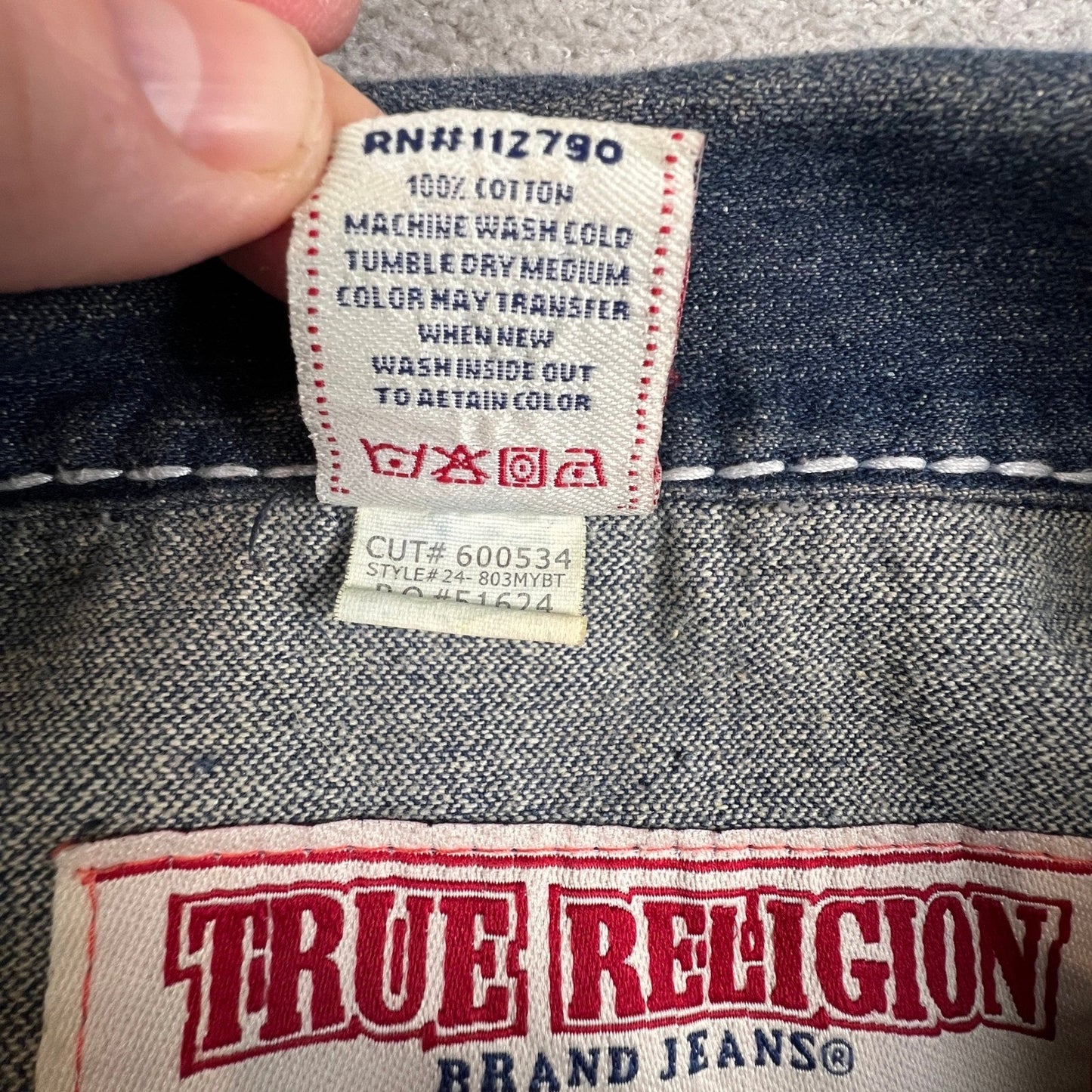 True Religion Denim Jacket Mens 3XL Blue Joey Super T Big Stitch Western Y2K