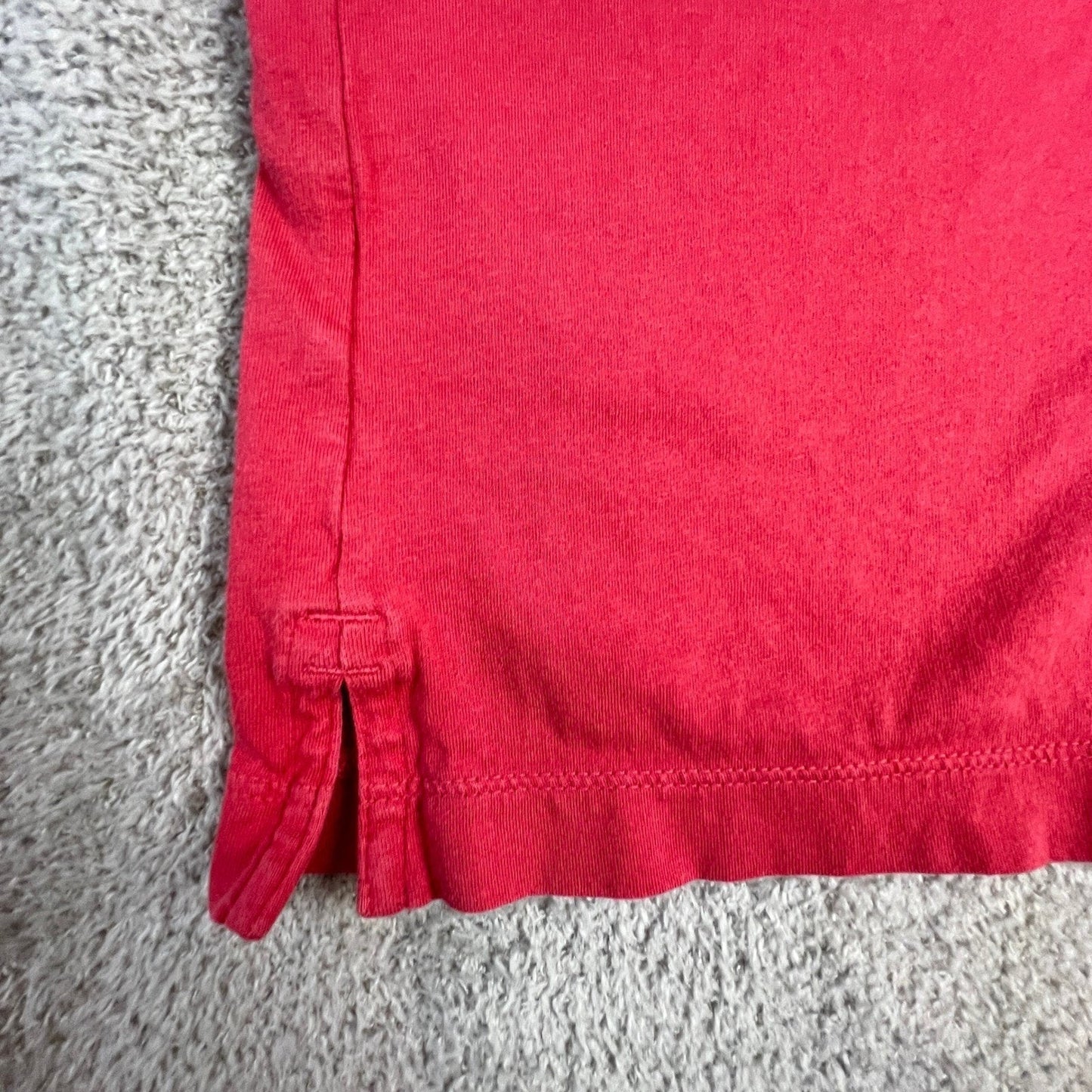 Patagonia Mens Polo Shirt Medium Red Organic Cotton Fitz Roy Trout Logo Casual