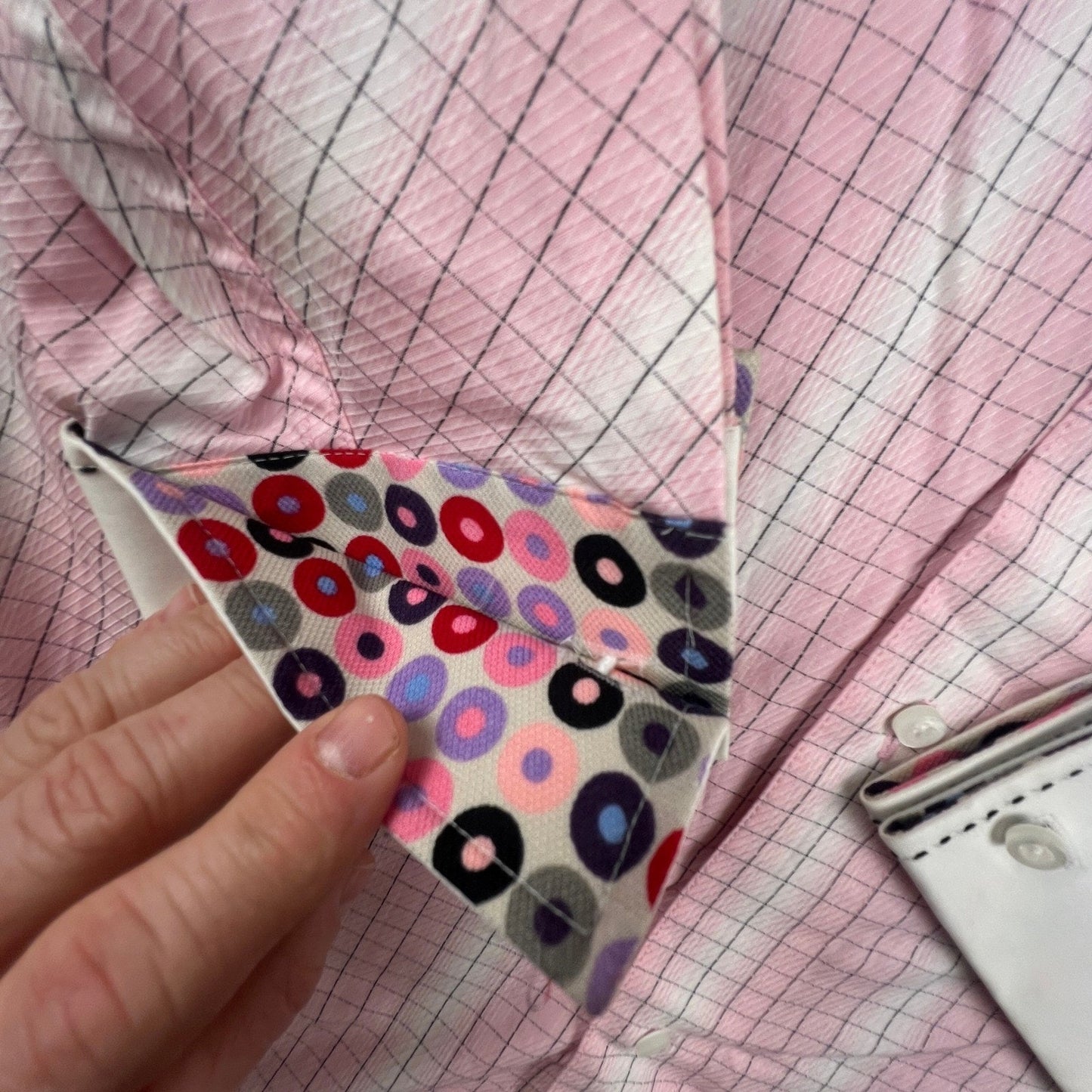 Enyce Button Down Shirt Mens XL Pink Plaid Woven French Cuff Contrast Y2K Urban