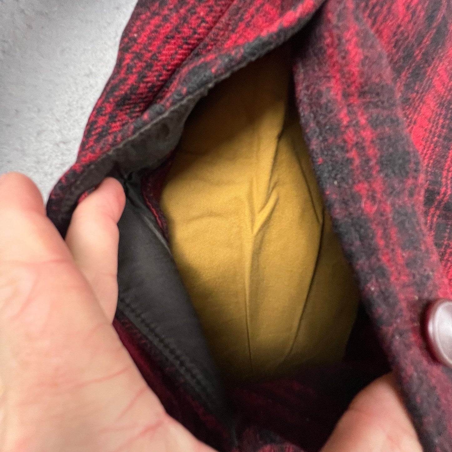 Vintage Woolrich Wool Plaid Hunting Jacket Mens 46 Red Mackinaw Coat Outdoor