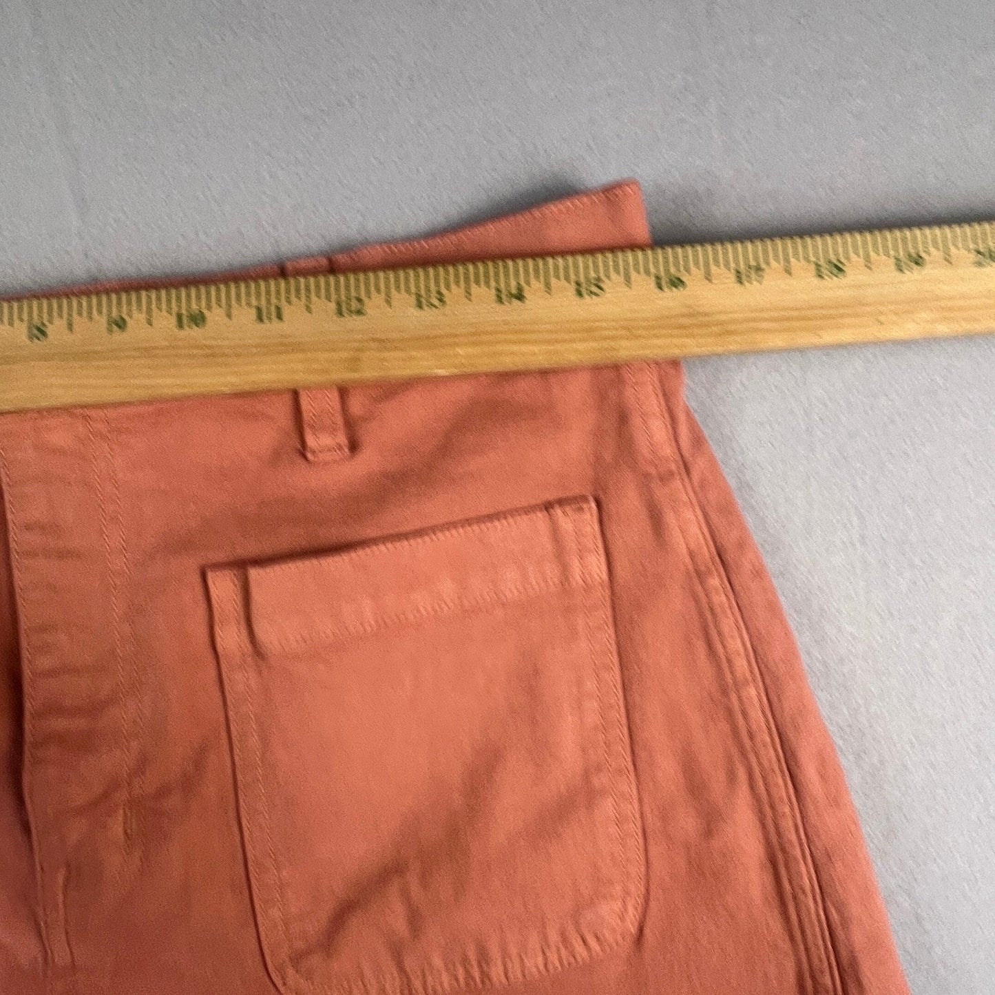 Madewell Patch Pocket Shorts Womens 30 Orange High Rise Utility Summer Casual
