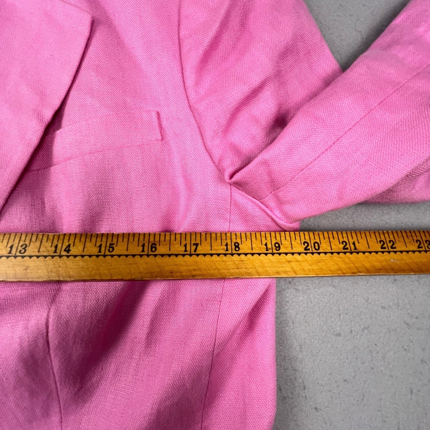 Lauren Ralph Lauren Blazer Women 12 Pink 100% Linen 2Button Career Jacket Office