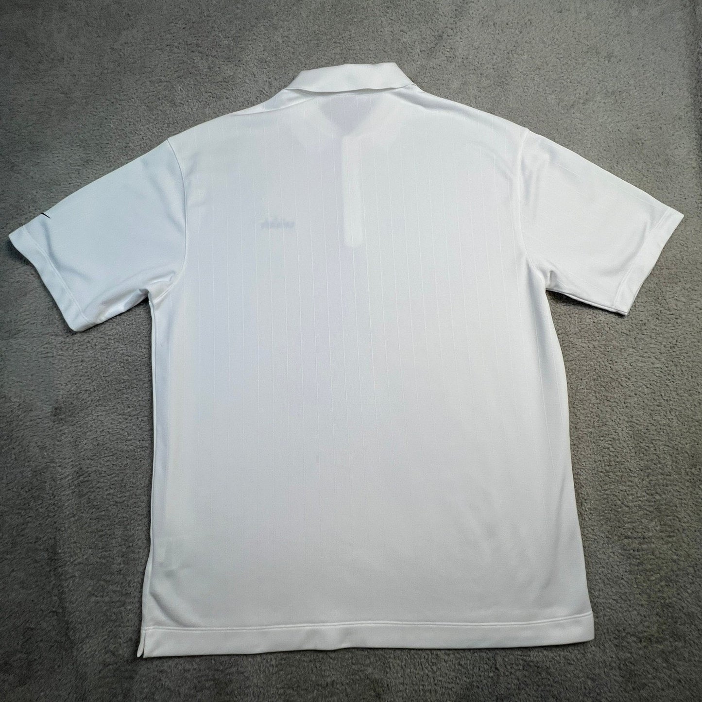 Nike Golf Dri Fit White Mens Polo Large Shirt Embroidered Unum Logo